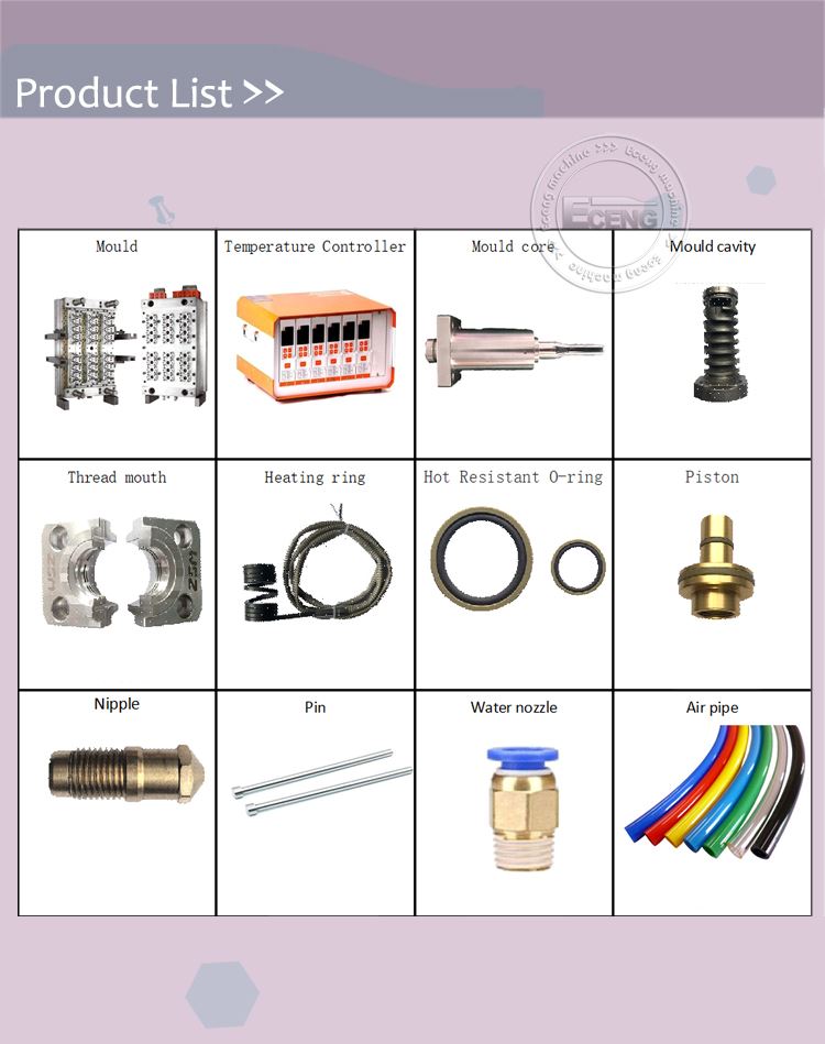 mineral water bottle injection preform mould